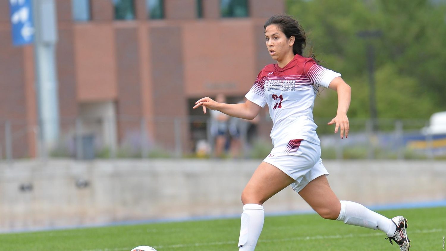 Holly Abdelkader, who scored the first goal of the season for the Lady Aggies. 