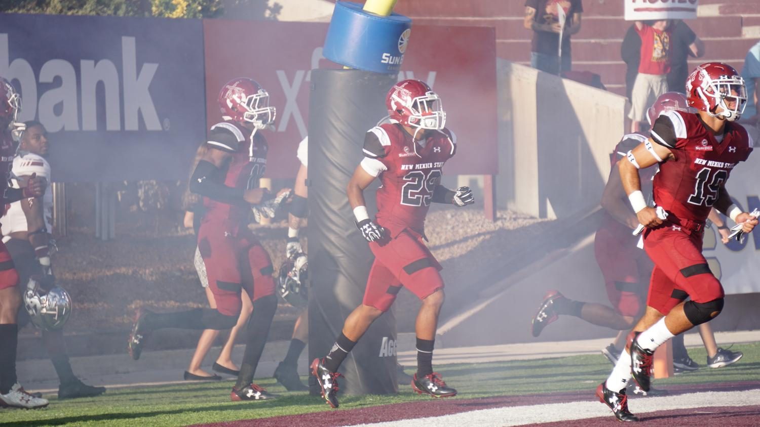 New Mexico State struggles to get anything going offensively in their 29-7 loss vs. Wyoming.