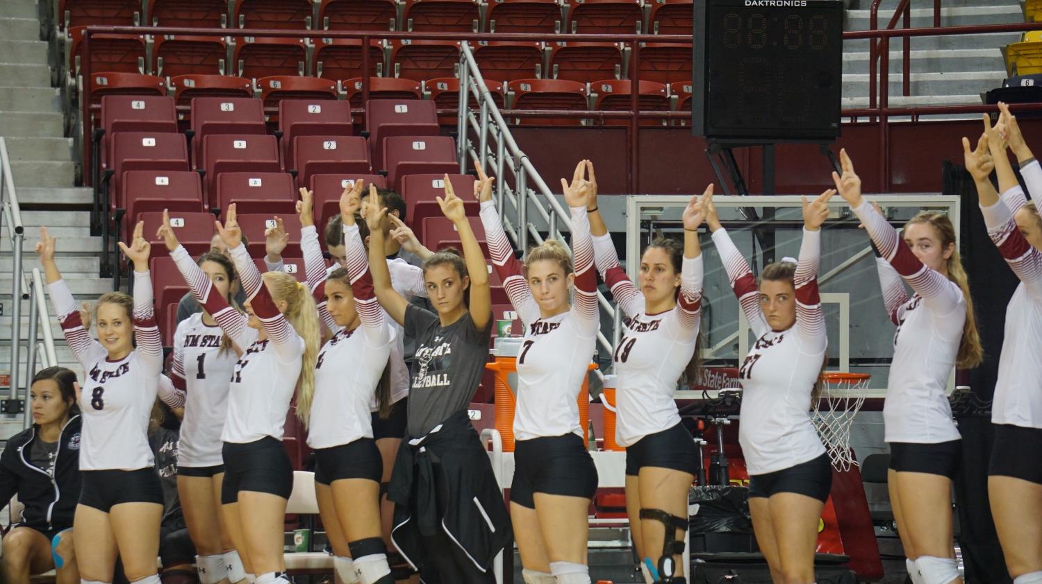 Volleyball Sweeps InState Rival UNM NMSU Round Up