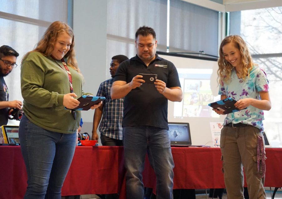 Students racing the drones