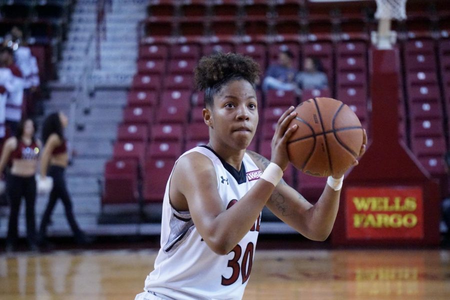 Gia Pack looks to step up as the sole No. 1 option for NM State after the departure of the programs second all-time leading scorer in Brooke Salas.