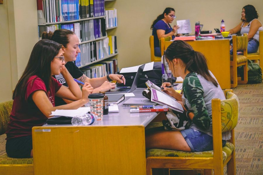 NMSU students are finding places on campus that enable them to get their school work done. 