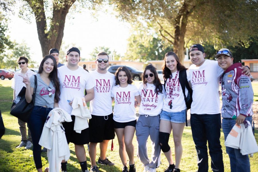 NMSU Cheer participating at Keep State Great