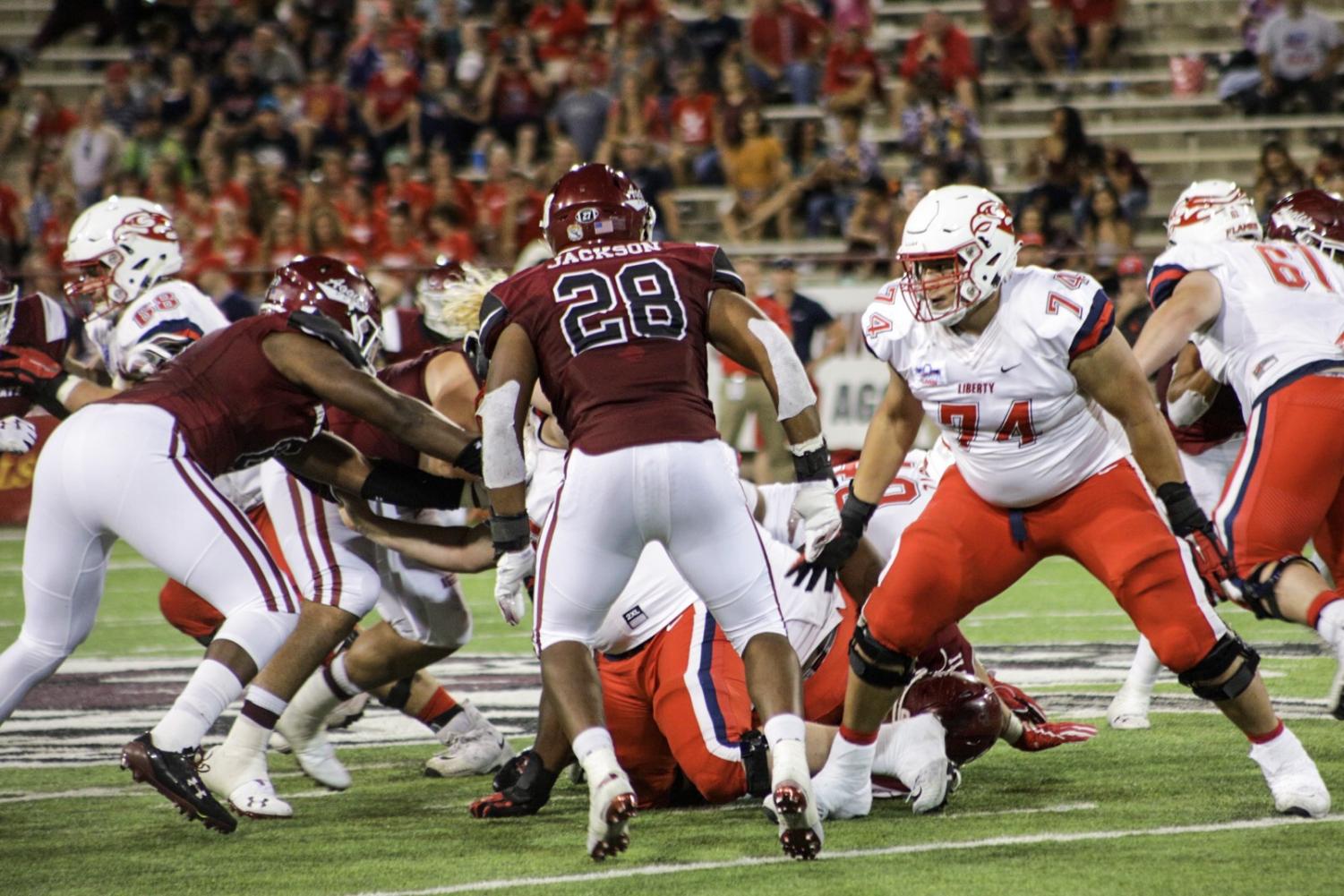 New Mexico State continued their winning ways Saturday night, more than doubling their season average in offensive production on their way to a second straight victory.