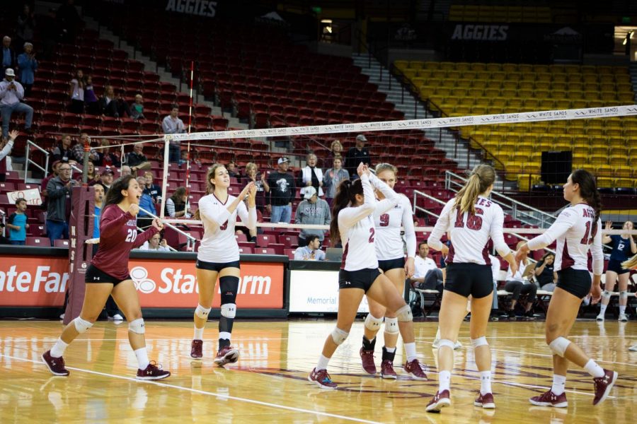 New Mexico State enters the back half of the conference season with a perfect 8-0 WAC record.