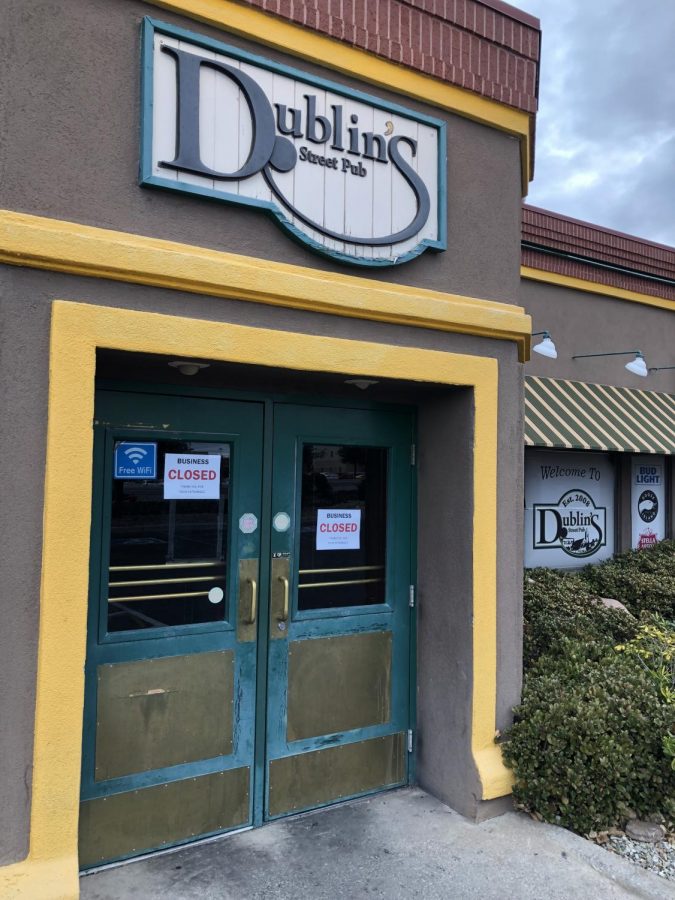 The front of Dublins as of Tuesday morning. Open since 2008, Dublins was a popular place for NMSU students during the weekend. 