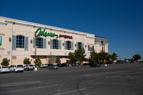 A near empty Orleans Arena in Las Vegas after the cancellation of the WAC Basketball Tournaments.