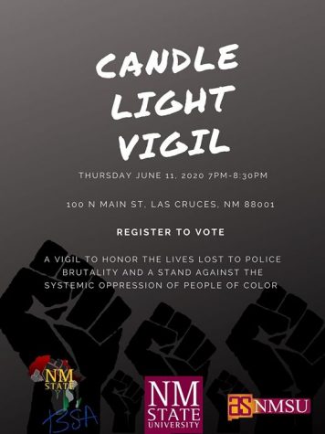 NMSU Black Programs will be hosting a candle light vigil in downtown Las Cruces on June 11, 2020.