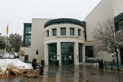 Corbett Center in the snow 