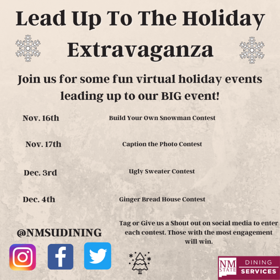 Student activities are being held around campus hosted by NMSU dining in lieu of usual end-of-semester traditions.