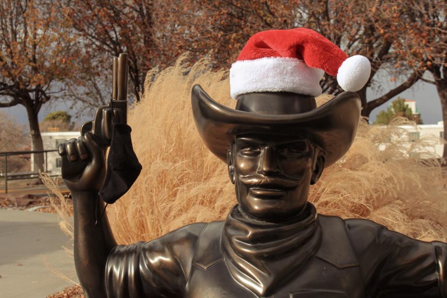 Pistol Pete masked up for the holidays. 