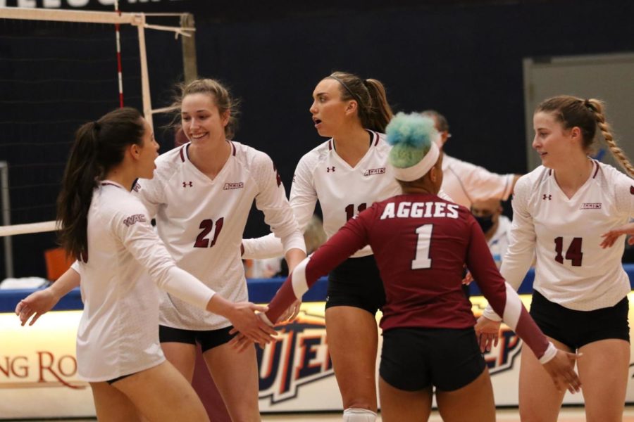 After giving up a 2-0 lead in their last game, NM State leaves nothing for chance in a 3-0 thrashing of second-place Utah Valley. (Photo courtesy of NMSU Athletics)