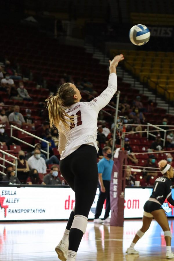 NM State Volleyball will go up against Utah Valley on Nov. 18 for the title of WAC Tournament Champions.