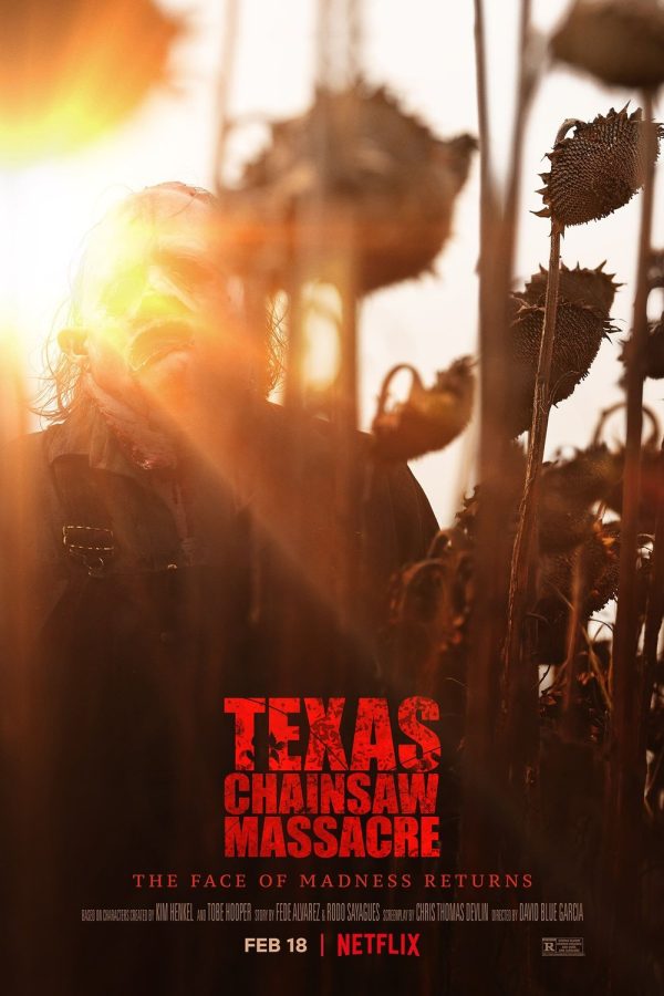 Poster for David Garcia's Texas Chainsaw Massacre starring Sarah Yarkin and Elsie Fisher  