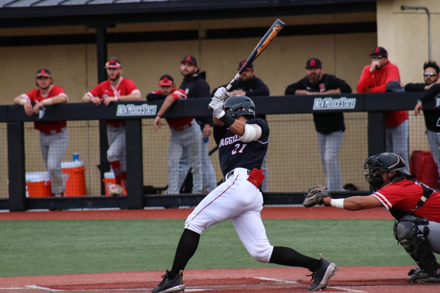 NM State baseball scores a season high 20 runs to clinch series win on