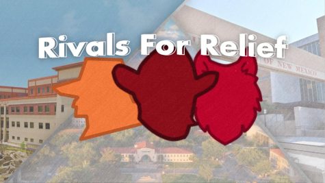 Rivals for Relief was a collaborative campaign by the student governments of UNM, NMSU and UTEP, to raise funds for immigration issues in their communities. 
Illustration by Leah De La Torre
