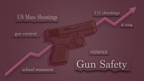 There have been 131 mass shootings this year across the United States, according to the Gun Violence Archive, and many of these mass shootings have been within schools. Graphic made by Leah De La Torre.