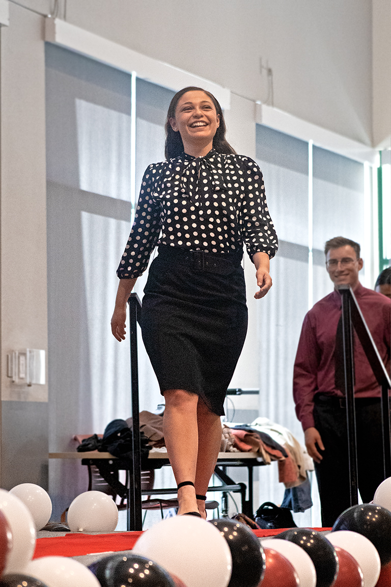 All models showcased clothing from NMSU’s Career Closet during Thursday’s Professional Wear Fashion Show on Sept. 14, 2023.
