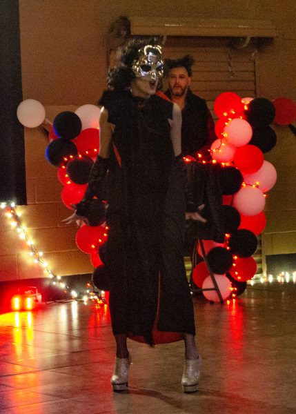 Performer Rocky Ballsboa struts her stuff at the Spooky Pride Ball, hosted by Families & Youth Innovation Plus on Oct. 27, 2023.