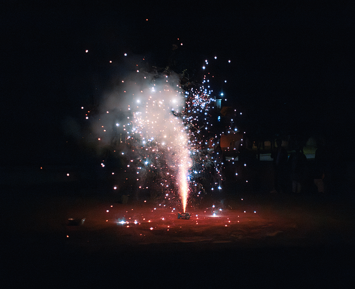 A firework lights up the night at this years Roshni celebration, Sunday, Nov. 5, 2023.