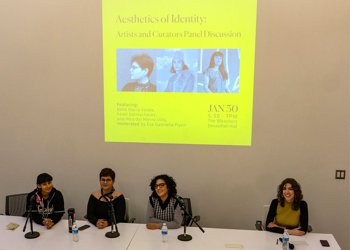 The artists that participated in the Aesthetics of Identity panel discussion pose for a picture on Jan. 30, 2024.