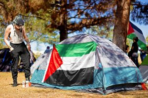 Members of the NMSU and Las Cruces community join campuses around the country by camping on campus. April 29, 2024.