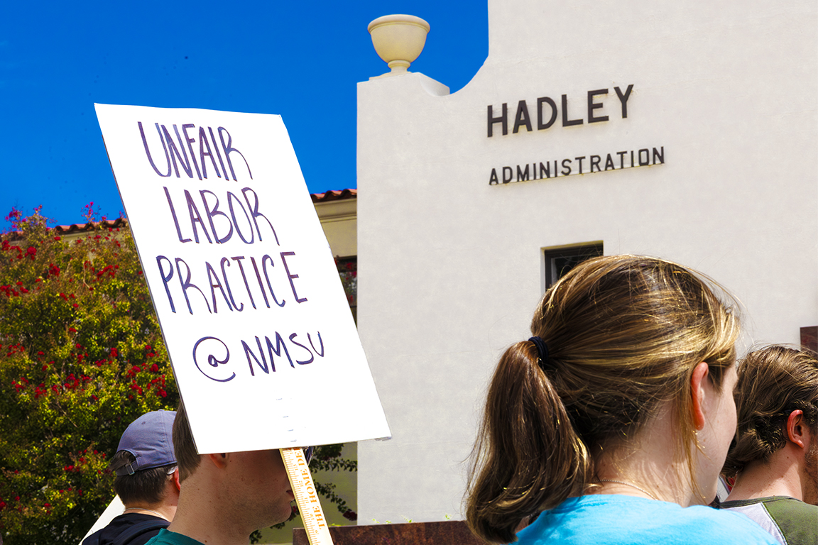 Graduate student workers gathered outside of Hadley Hall asking for higher wages on Sept. 20, 2024. 