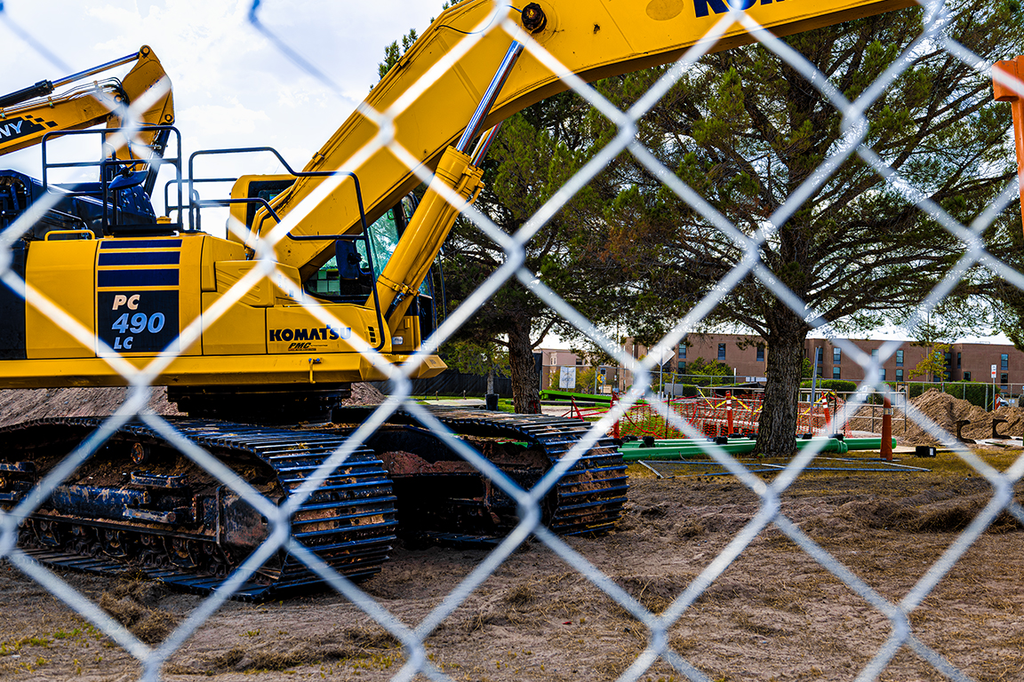 Commonly used sidewalks have also been closed due to construction on the locker rooms. Sep. 13, 2024.