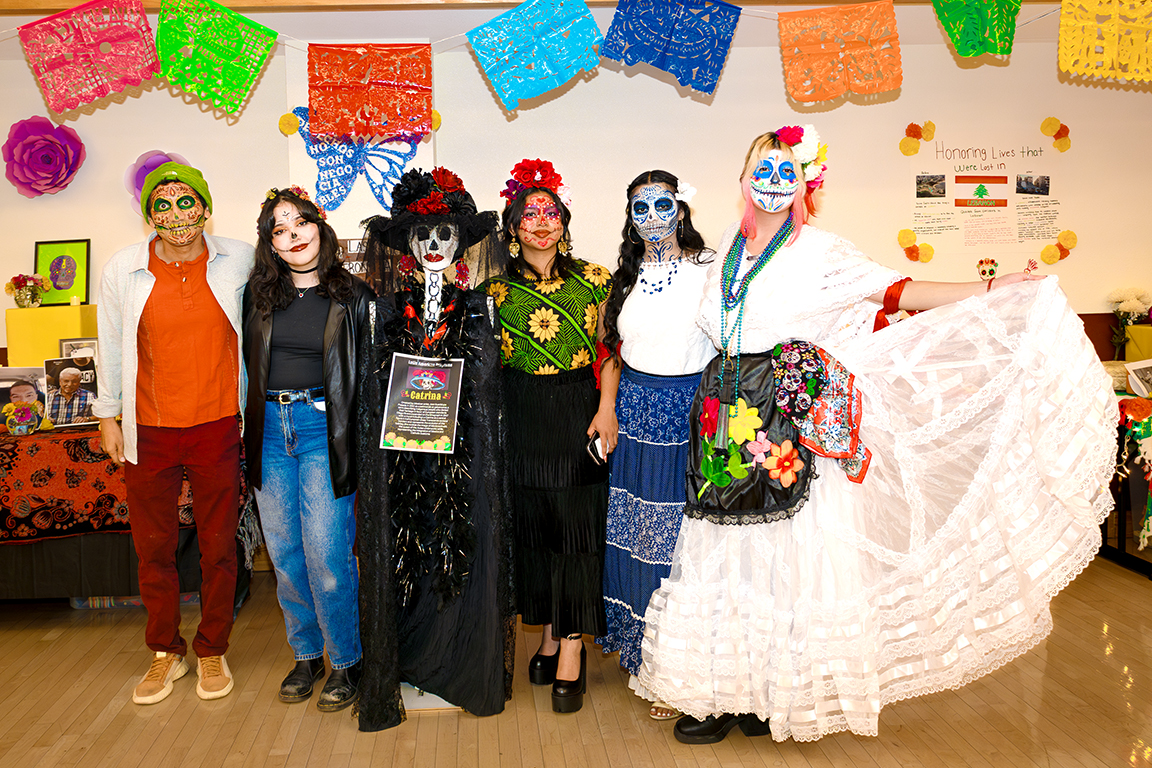 Students and staff dressed up as Catrinas to celebrate Día De Los Muertos. Nov. 4, 2024. 