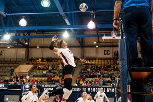 The Aggies played against other universities in the Memorial Gym at The University of Texas at El Paso. Nov. 22, 2024. 