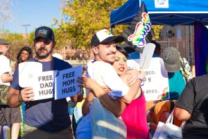 Free Dad and Mom hugs were offered to attendees on Oct. 5, 2024. 