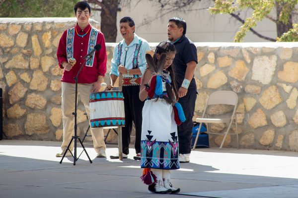 Dancers at Indigenous Peoples’ Day honor tradition