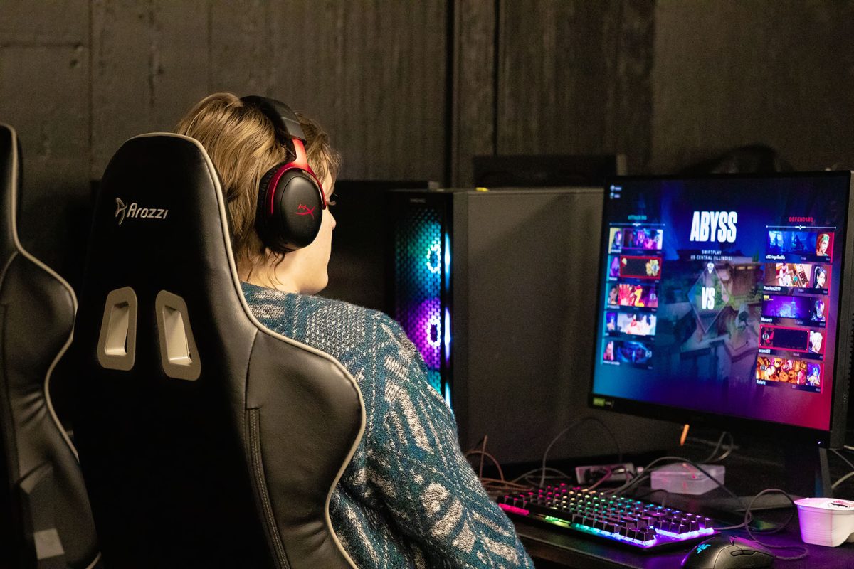 ESports student competes during the event. Jan. 31, 2025. 