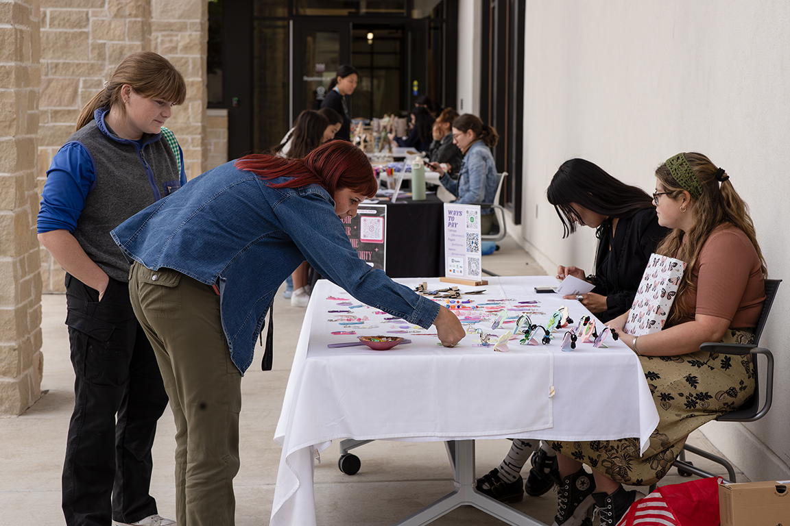 The NMSU Department of Art students display and sell their work at the Big Bang Bash. April 3, 2025. 