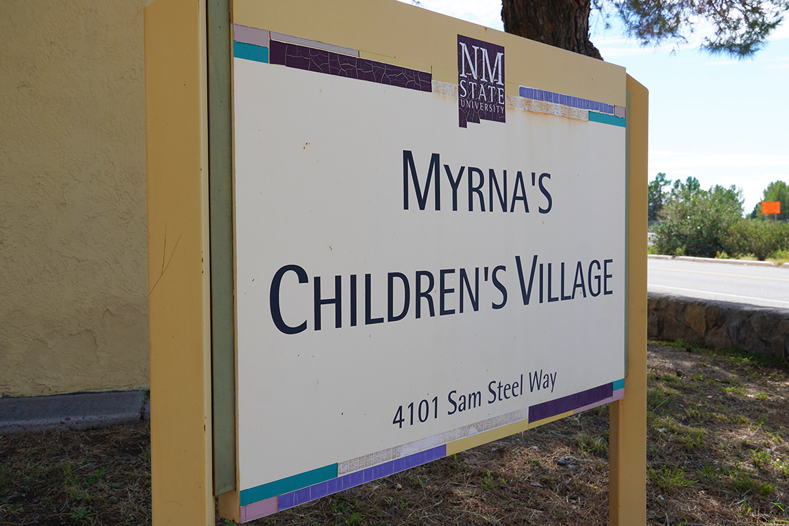 Myrna’s Children Village sign Sept. 29, 2025 