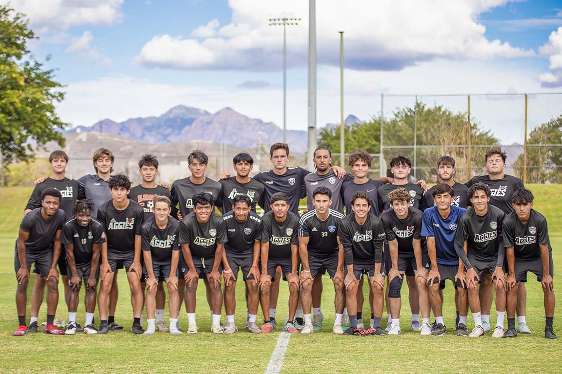 UDA NMSU players gather for a team photo after practice at New Mexico State University on September 26, 2025.