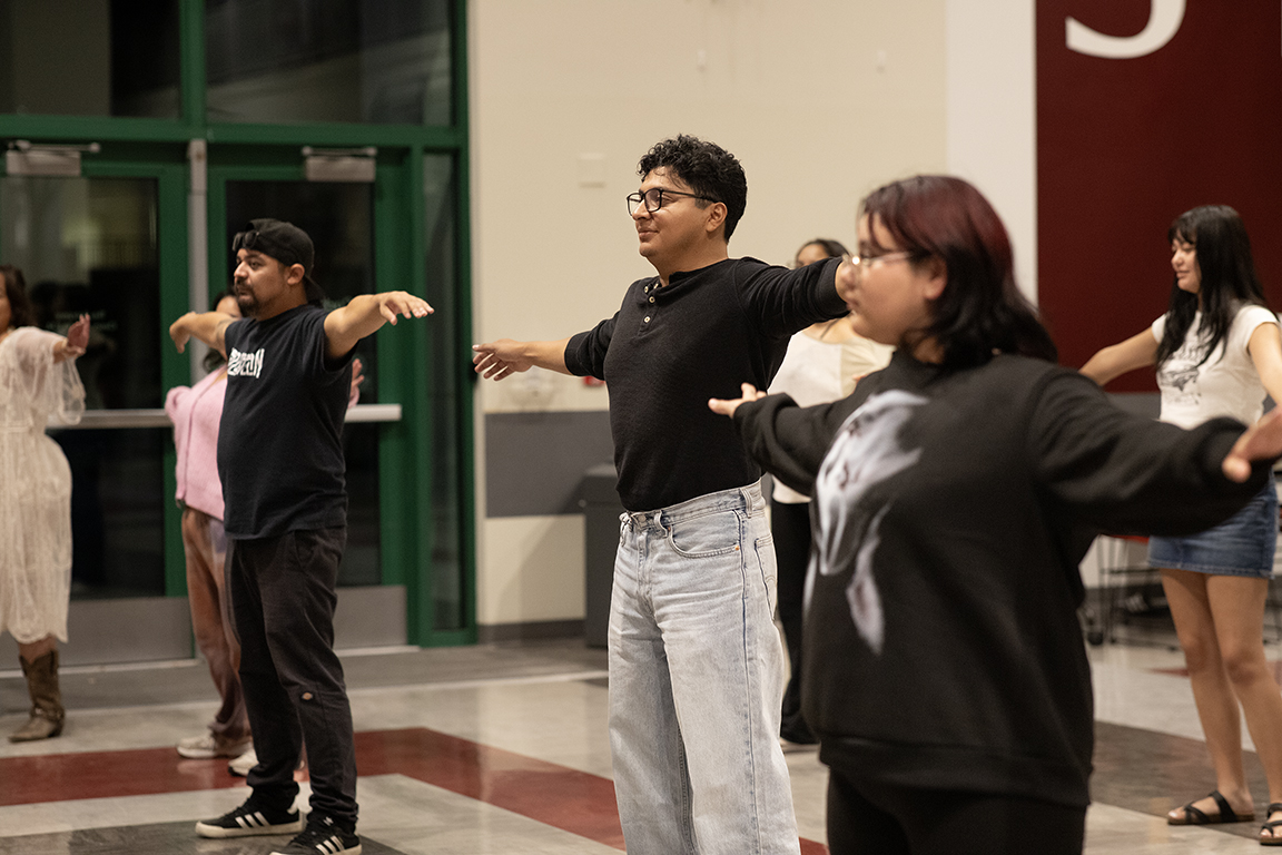 Attendees at the Baila las Cruces hosted Aggie Lounge Oct. 17, 2025.  