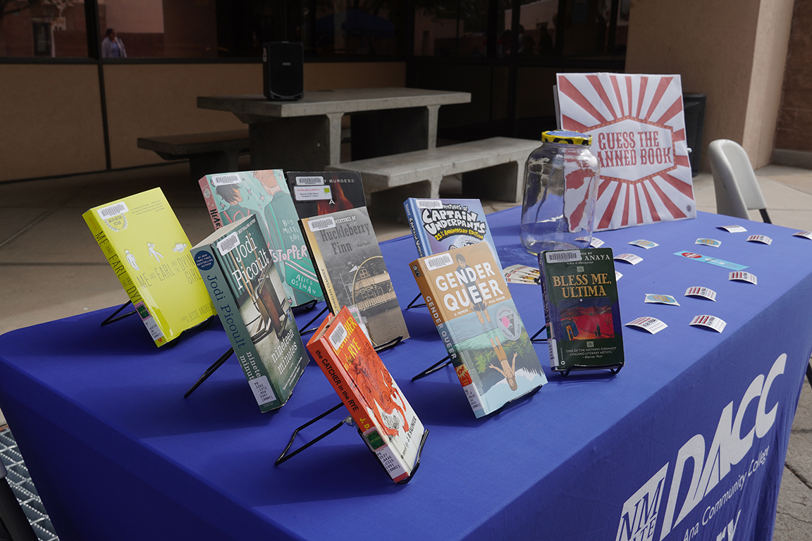 The event hosted a "Guess the Banned Book “ game. Oct. 7, 2025.