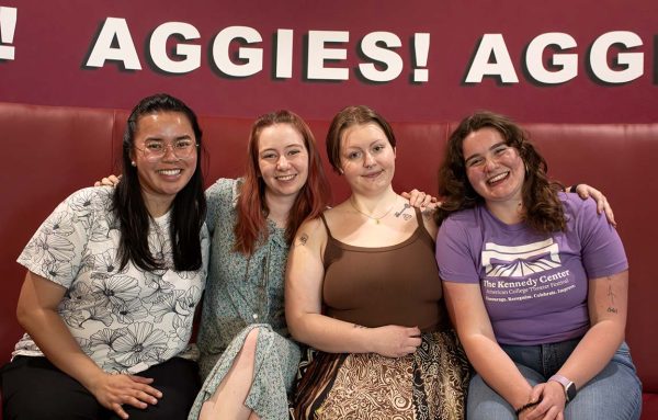 Group leaders [left to right] Jacarthie Brazil, Kira Baum, Carter-Elise Keating, and Abby Watkins pose for a picture after a successful interview. April 21, 2026.  