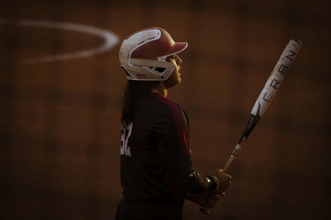 #32 Devin Elam, going to home base ready to hit has been the first one to hit for the NMSU team. April 10, 2026.